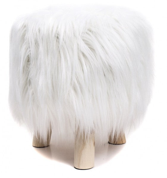 Hocker Pouf Hocker weiß