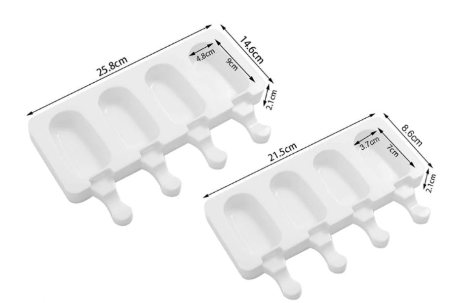 Silikon Magnum Backform Schokoladenform inklusive 50 Stäbchen