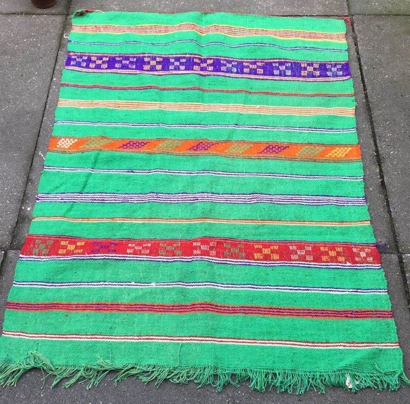 Kilim rug green 150 x 90 cm