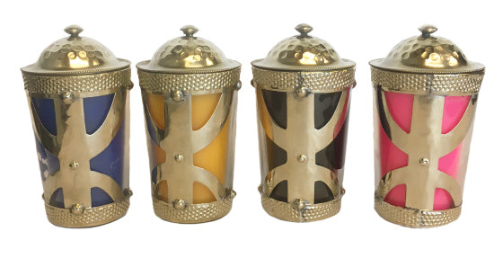 Bougie en verre amazigh