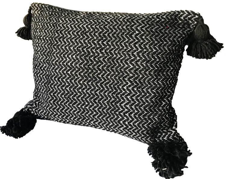 Pom pom cushion cover