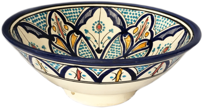 Marokkaanse saladekom blauw