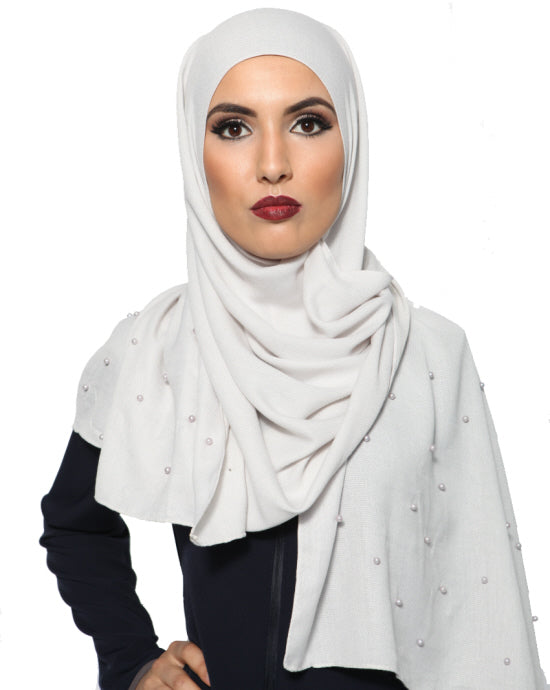 Écharpe pashmina perle sans franges