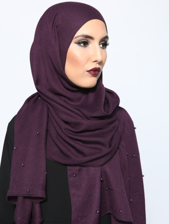 Écharpe pashmina perle sans franges