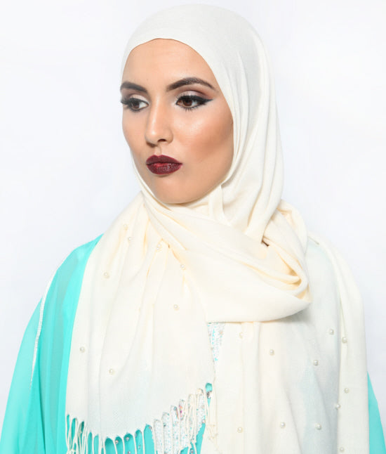 Écharpe pashmina perle