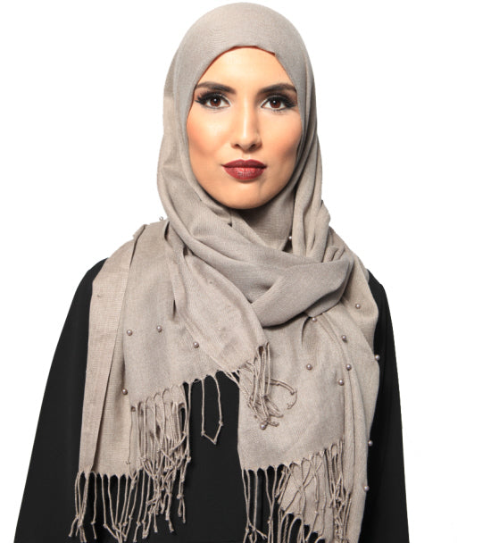 Écharpe pashmina perle