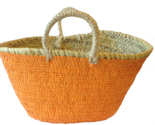 Orange basket with sequins