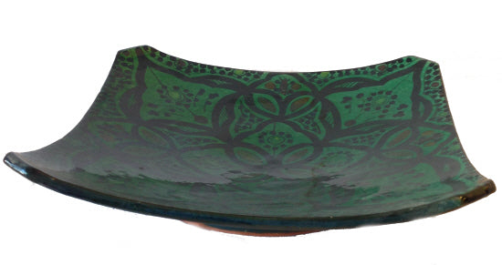 Plat carré vert