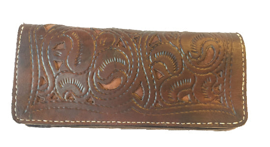 Dark Brown Clutch made of 100% leather