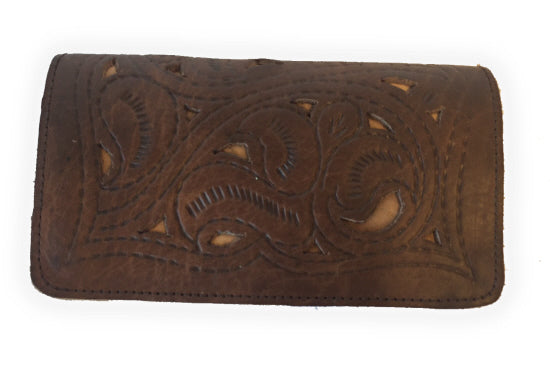 Pochette marron 100% cuir M