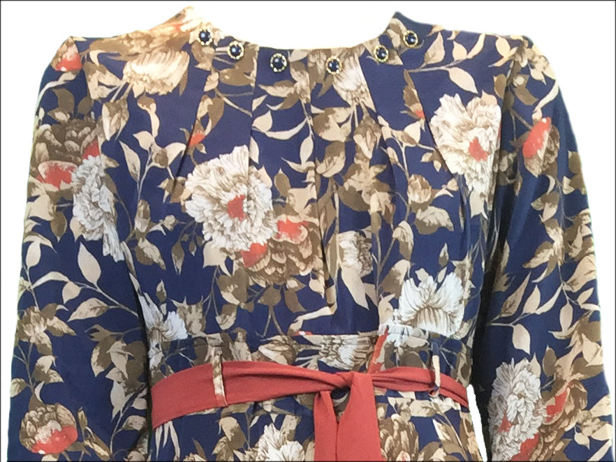 Abaya Floral blau