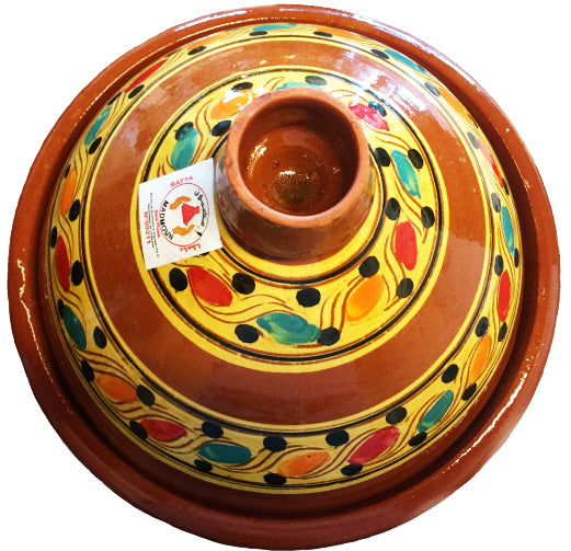 Slaoui tajine Ø 34 cm – handgemaakte Marokkaanse tajine van aardewerk – foto 2