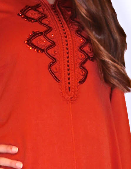 Djelabba Orange Foncé