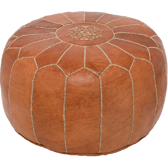 Pouf marocain marron clair
