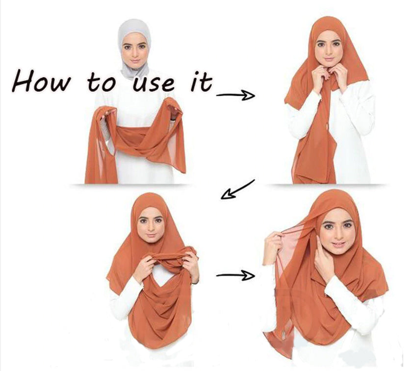Instant Chiffon-Hijab mit Doppelschleife