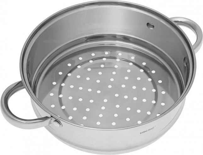 Kinghoff inzet stoompan RVS – groentestomer en vergiet, Ø 22 cm, 3,2 liter – foto 2