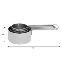 Kinghoff 4025 - Kitchen Measuring Cup - Stainless Steel - Set of 4 pieces - 60 / 80 / 125 / 250 ml