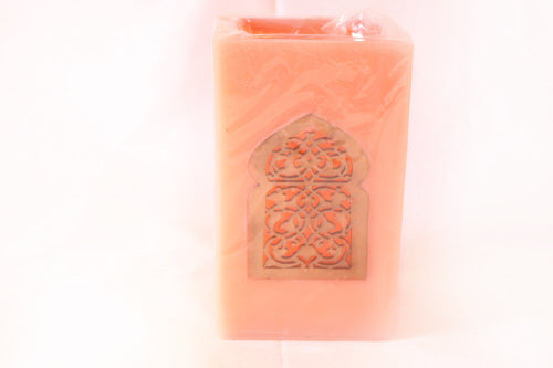 Tealight Holder Window Peach Pink