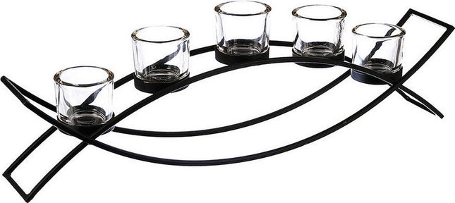 Kaarshouder Atmosphera Tealight Metaal (55 x 13, 5 x 9 cm)