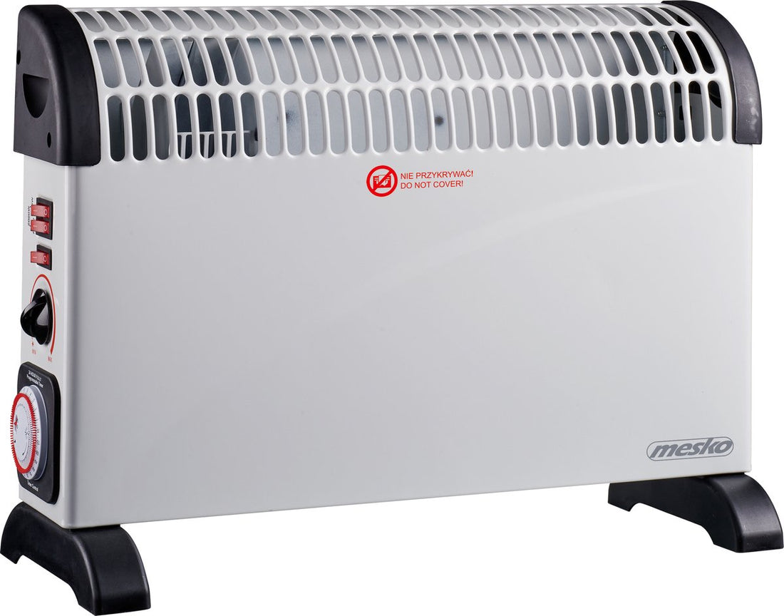 Mesko Elektrische Konvektorheizung - 3 Heizstufen - 2000W - Bis zu 20m² - Weiß - Einstellbarer Thermostat