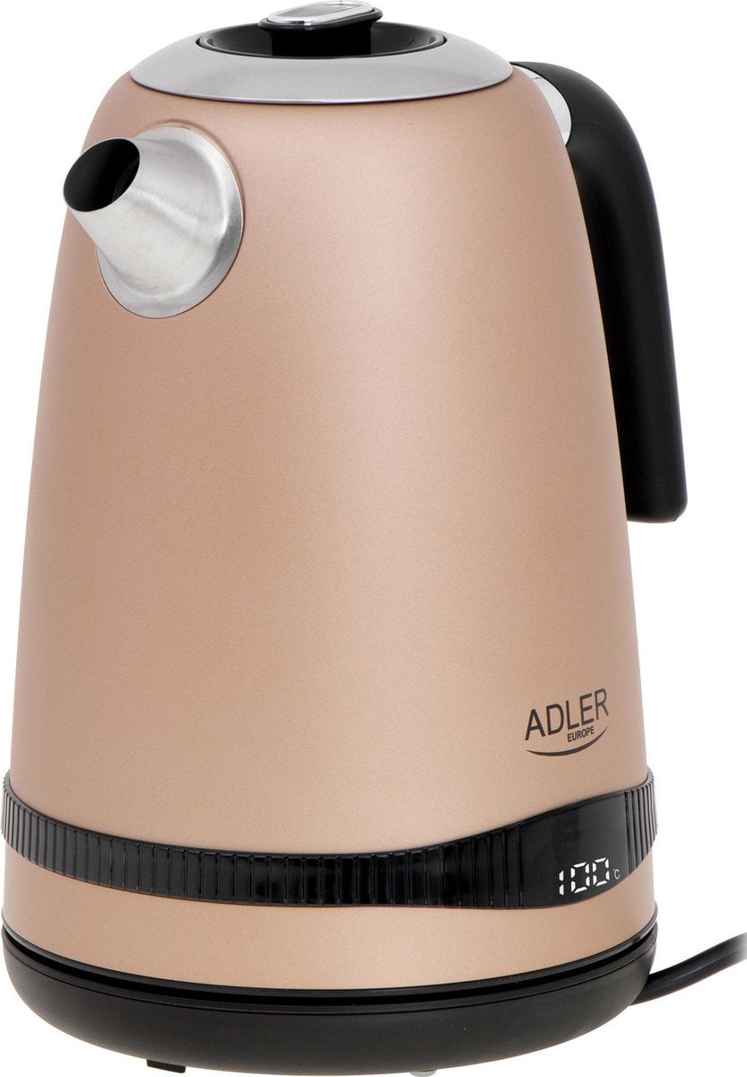 Goldener Wasserkocher - 1,7L mit LCD-Display und Temperaturregelung