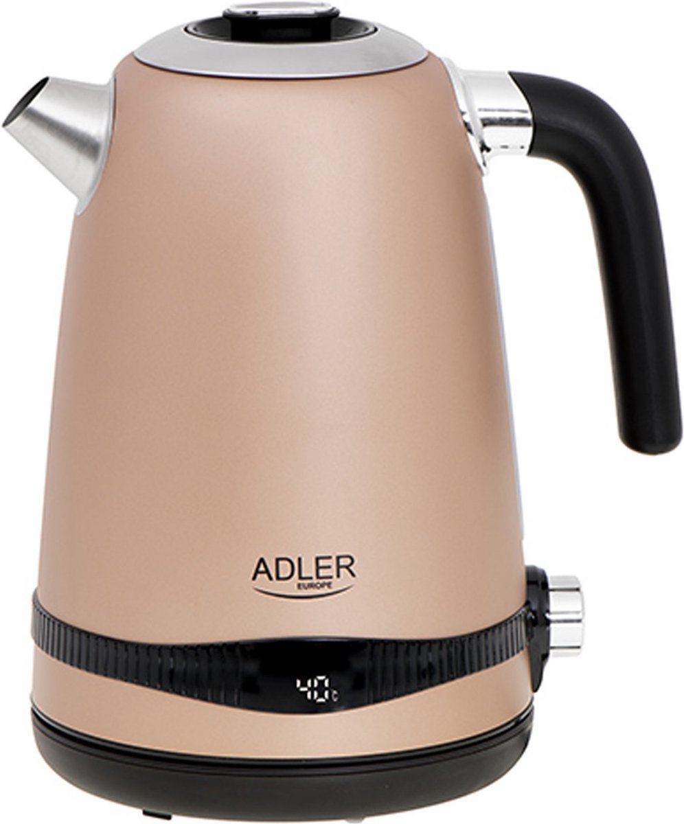 Goldener Wasserkocher - 1,7L mit LCD-Display und Temperaturregelung