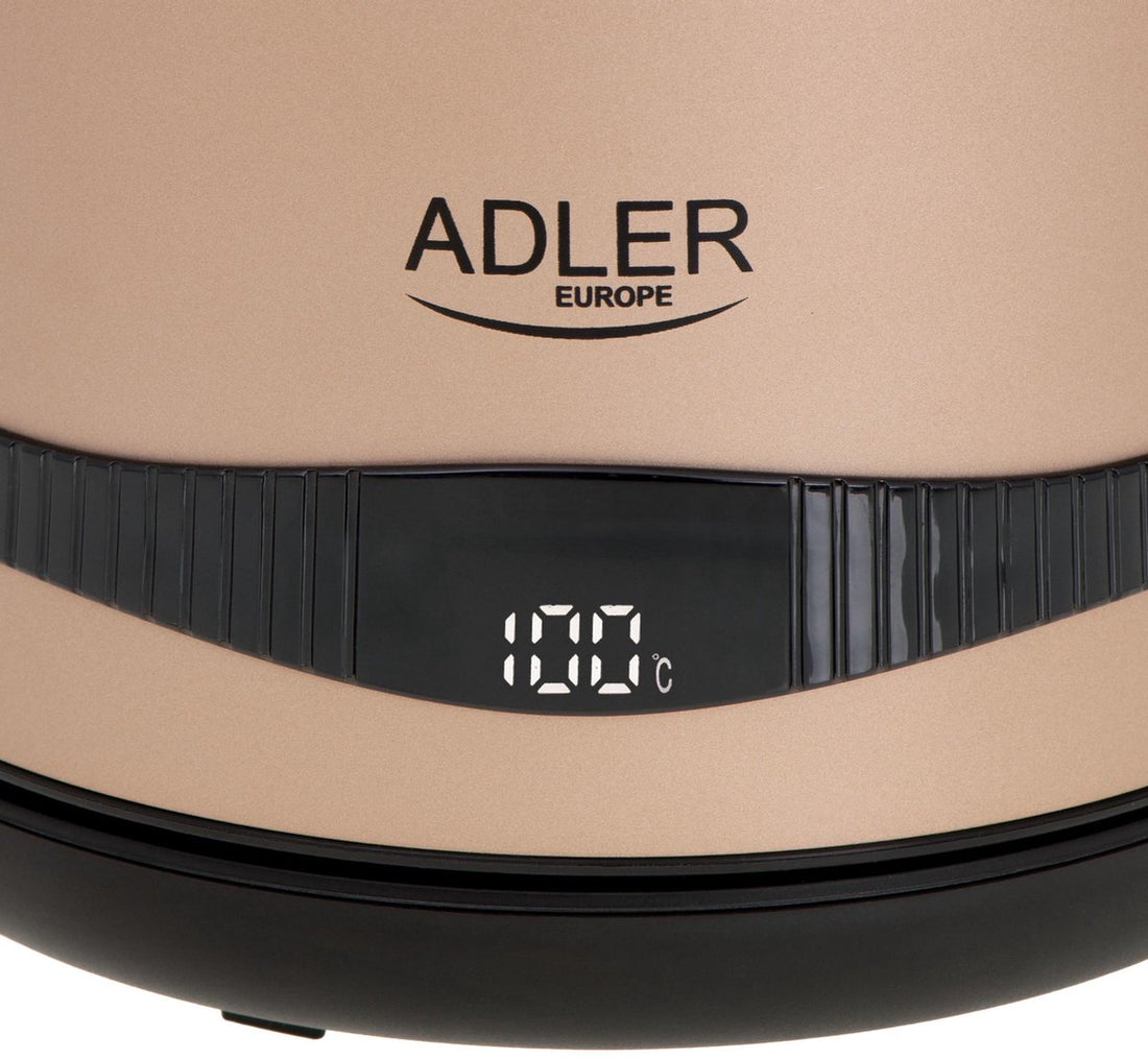Goldener Wasserkocher - 1,7L mit LCD-Display und Temperaturregelung