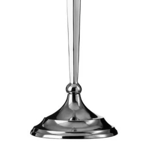Silver metal candlestick height 45 cm