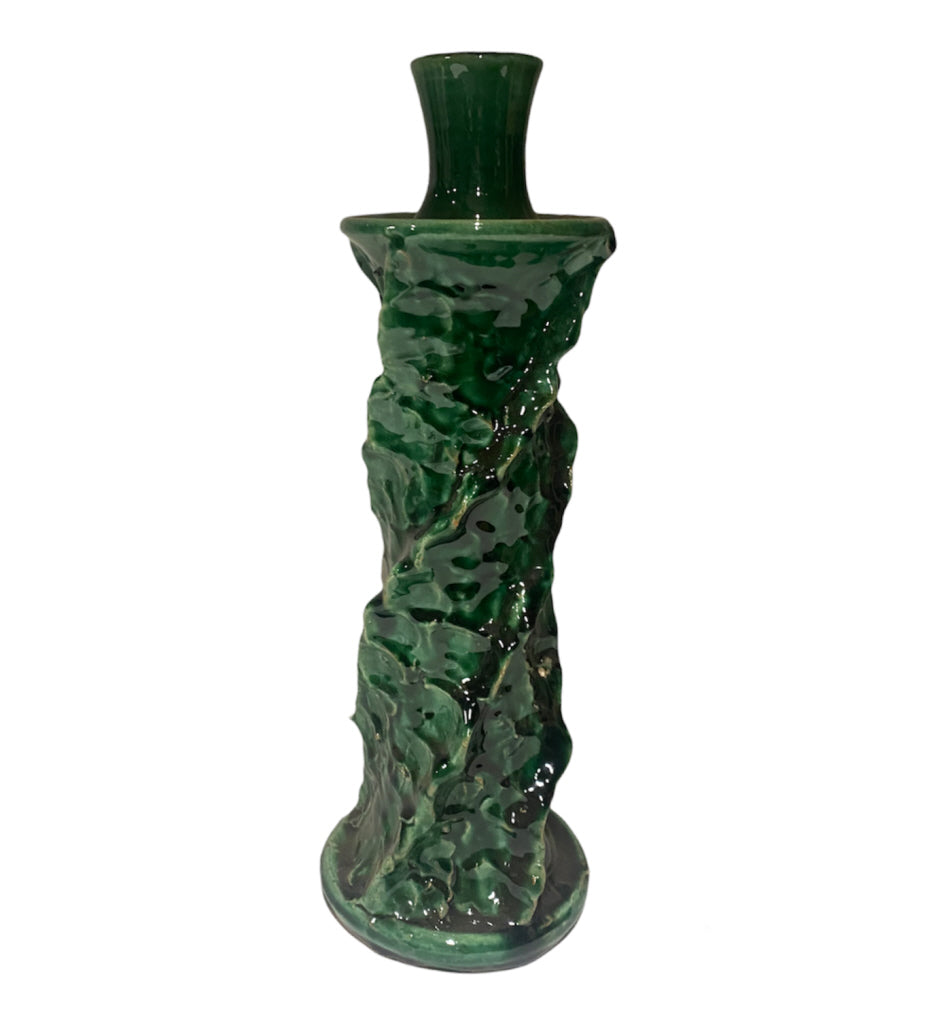 Keramiek kandelaars groen modern 30 cm