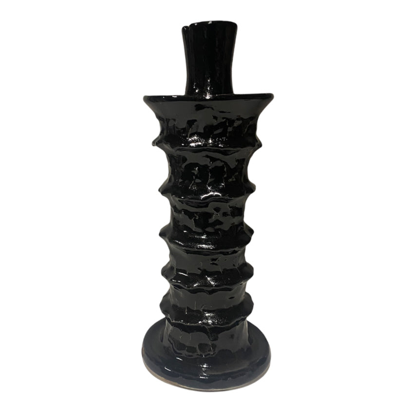 Chandelier en céramique, terre cuite noire, 25 cm
