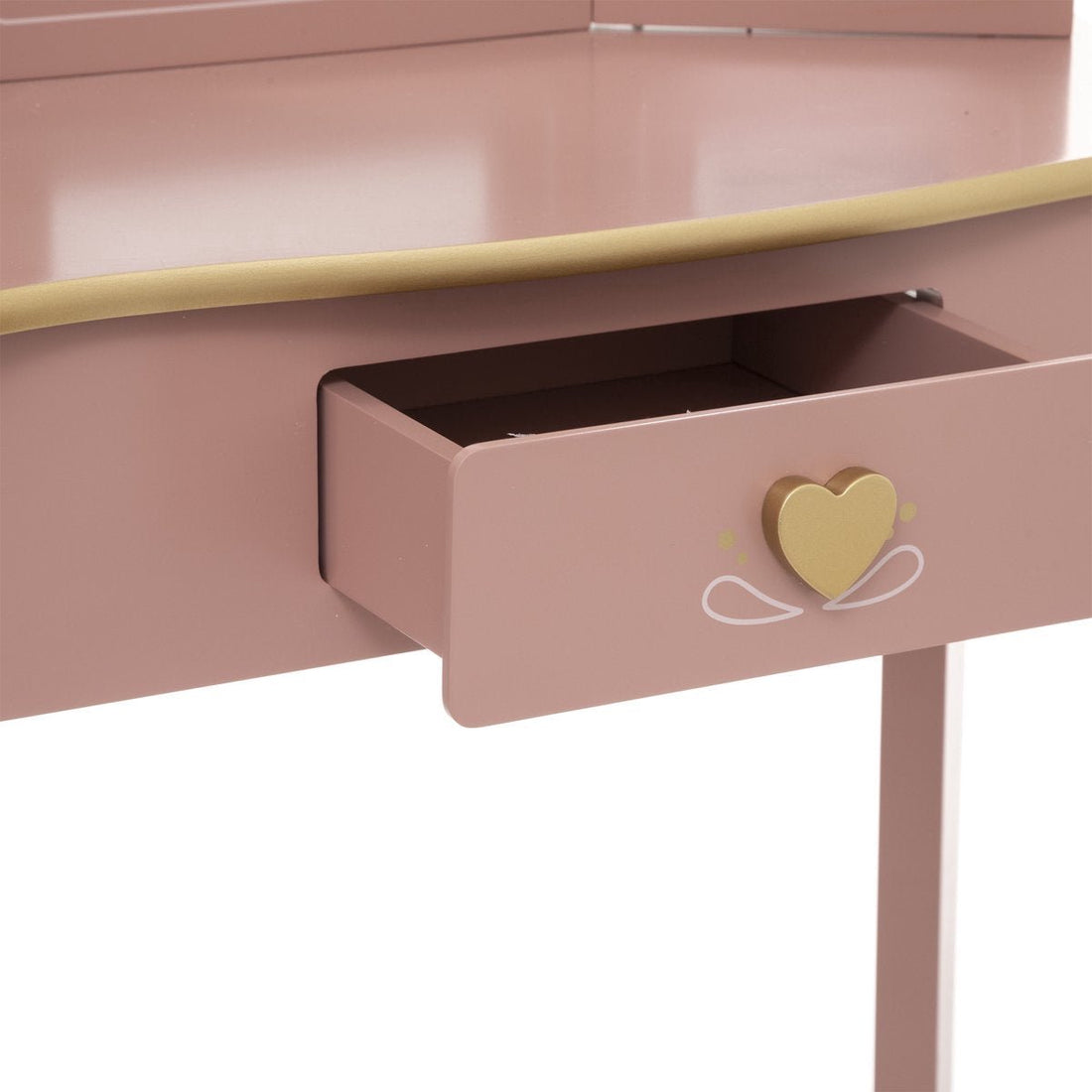 Sphera Schminktisch mit Hocker für Kinder - 59,5 x 29 x 98,5 cm - Rosa