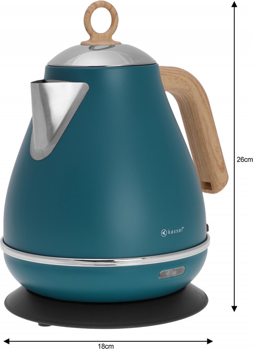 Kassel Retro Wasserkocher - 1,7L - Edelstahl