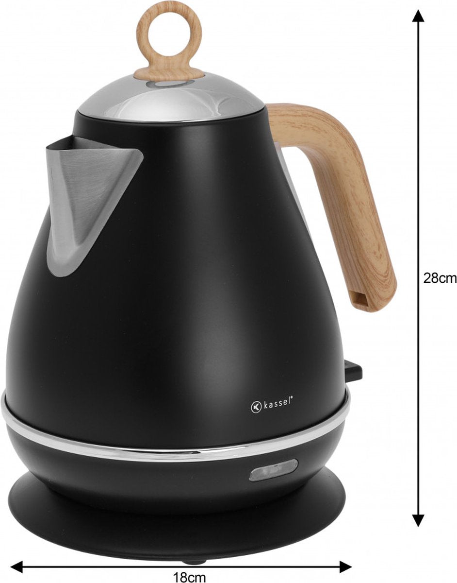 Kassel Retro Wasserkocher - 1,7L - Edelstahl