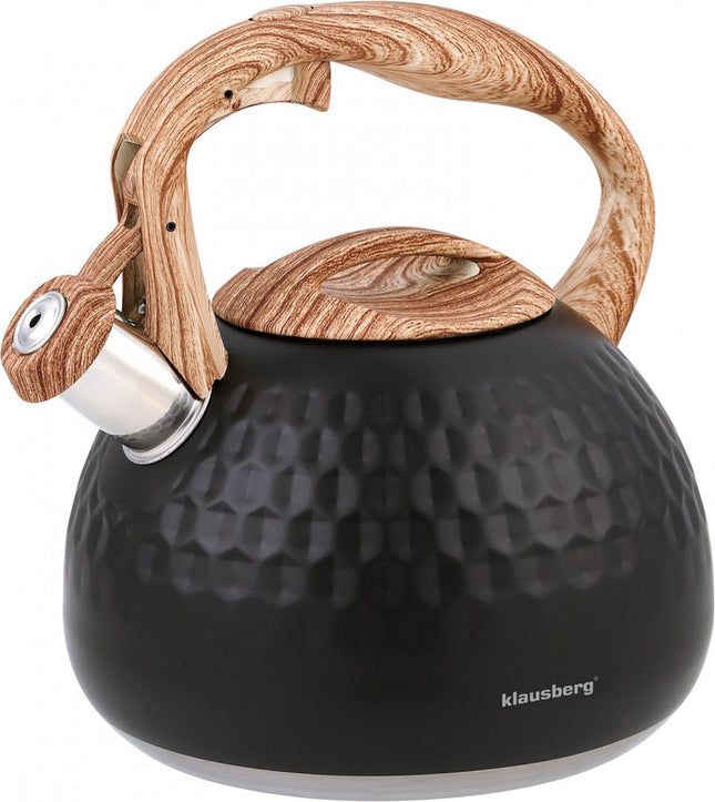 Klausberg KB-7562 fluitketel rvs 2,8 liter – bruin/antraciet, alle warmtebronnen – foto 2