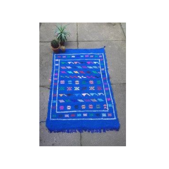 Kelimteppich blau 150 x 90 cm