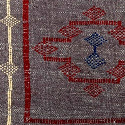 Kelim-Teppich, handgefertigt, grau