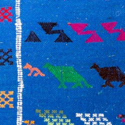 Kelimteppich blau 150 x 90 cm