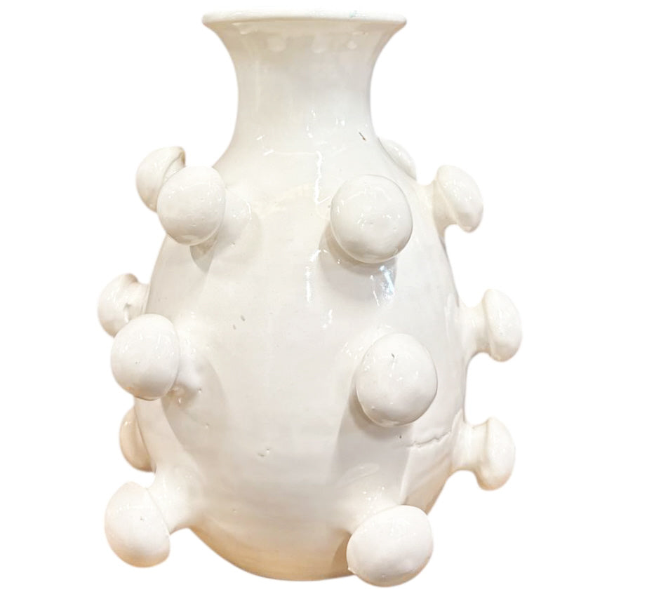 Keramikvase mit Kugelstruktur – Handgefertigtes Design