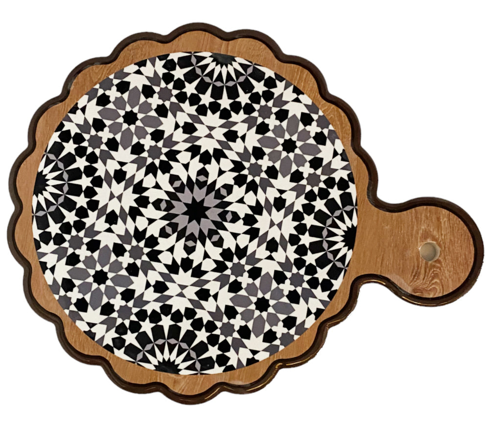 Keramischer geometrischer Untersetzer mit Griff Ø18