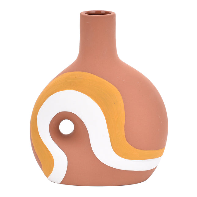 Ceramic Vase with Ethnic Pattern