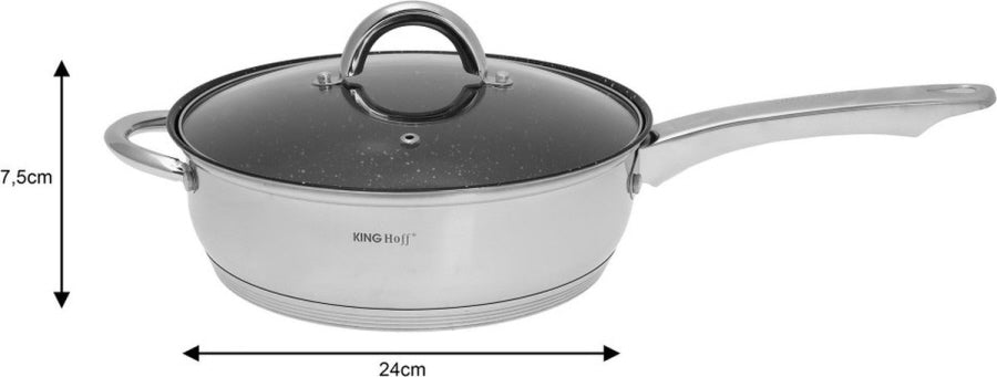 Kinghoff KH4457 Pannenset - 12-delig - RVS - Alle warmtebronnen