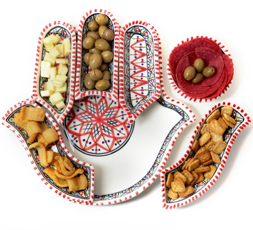 Khamsa-Schale und Servierset