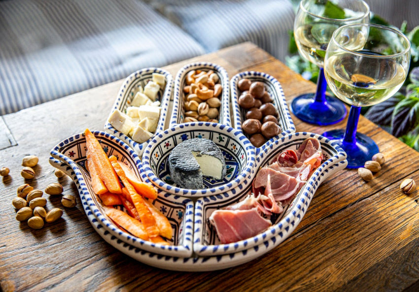 Khamsa dipping en serveerset