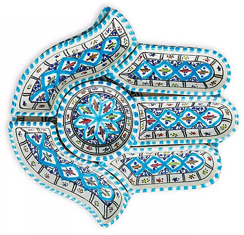 Khamsa Turquoise hapjesbord serveer set