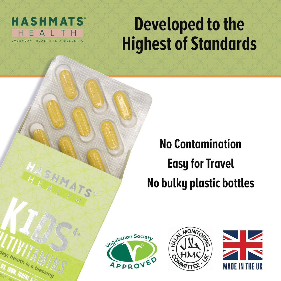 Halal Kids Multivitamins Mango - 22 Nutrients by HASHMATS®