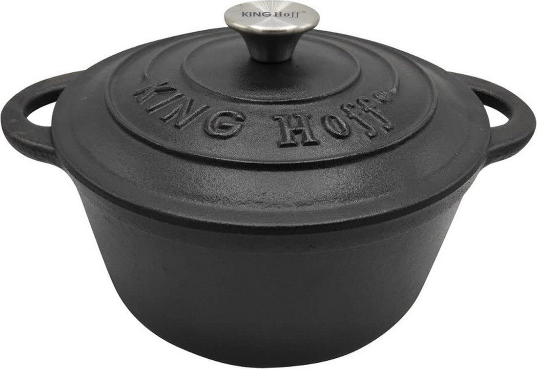 Gietijzeren pan - zwart - 22 cm - 2. 4 liter