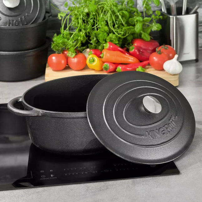 Kinghoff 1531 - Braadpan - 6, 2L - Gietijzeren - alle warmtebronnen - 33 cm - ovaal