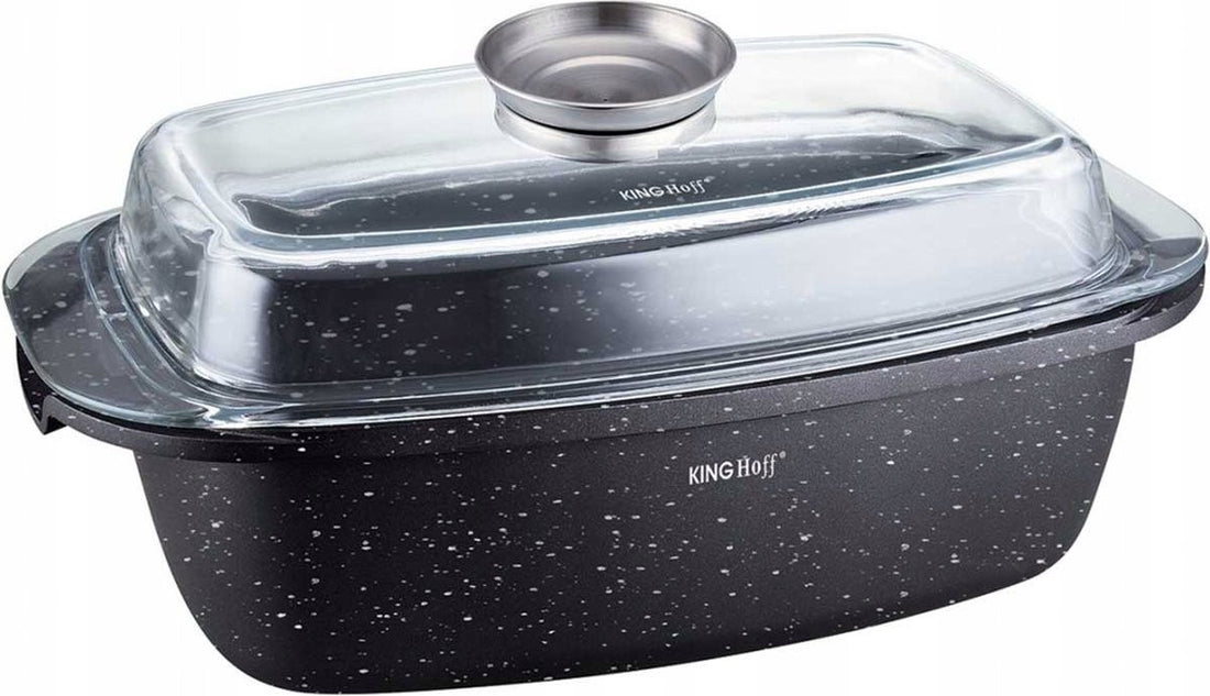 Kinghoff 1608 - Braadpan - Marmer - met deksel - 5. 5 liter