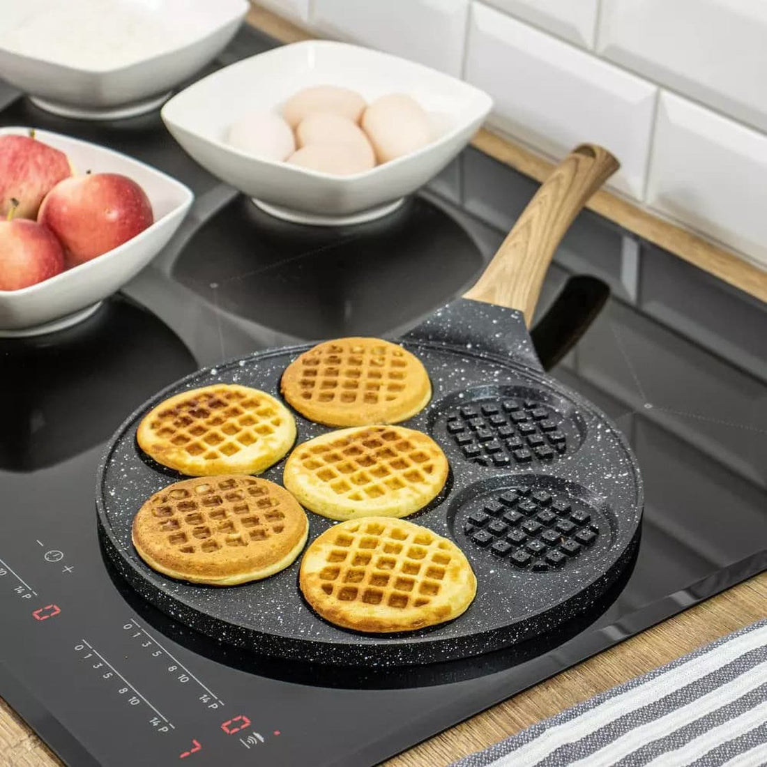 Kinghoff - Poêle à crêpes - motif gaufre - 26,5 cm