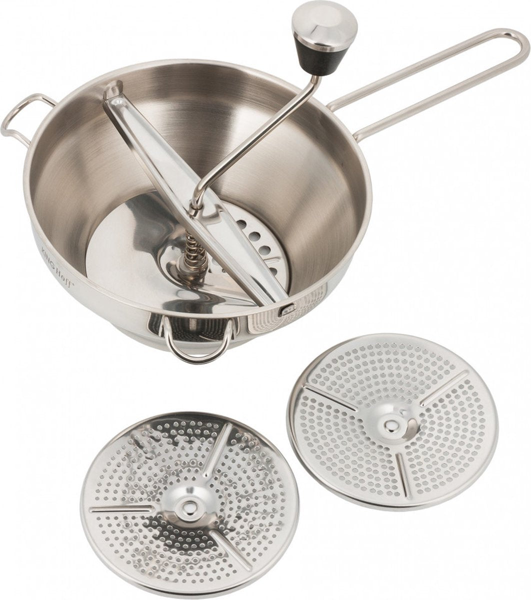 Kinghoff - Gemüsemühle - Gemüseschneider - Reibe - 3 austauschbare Klingen